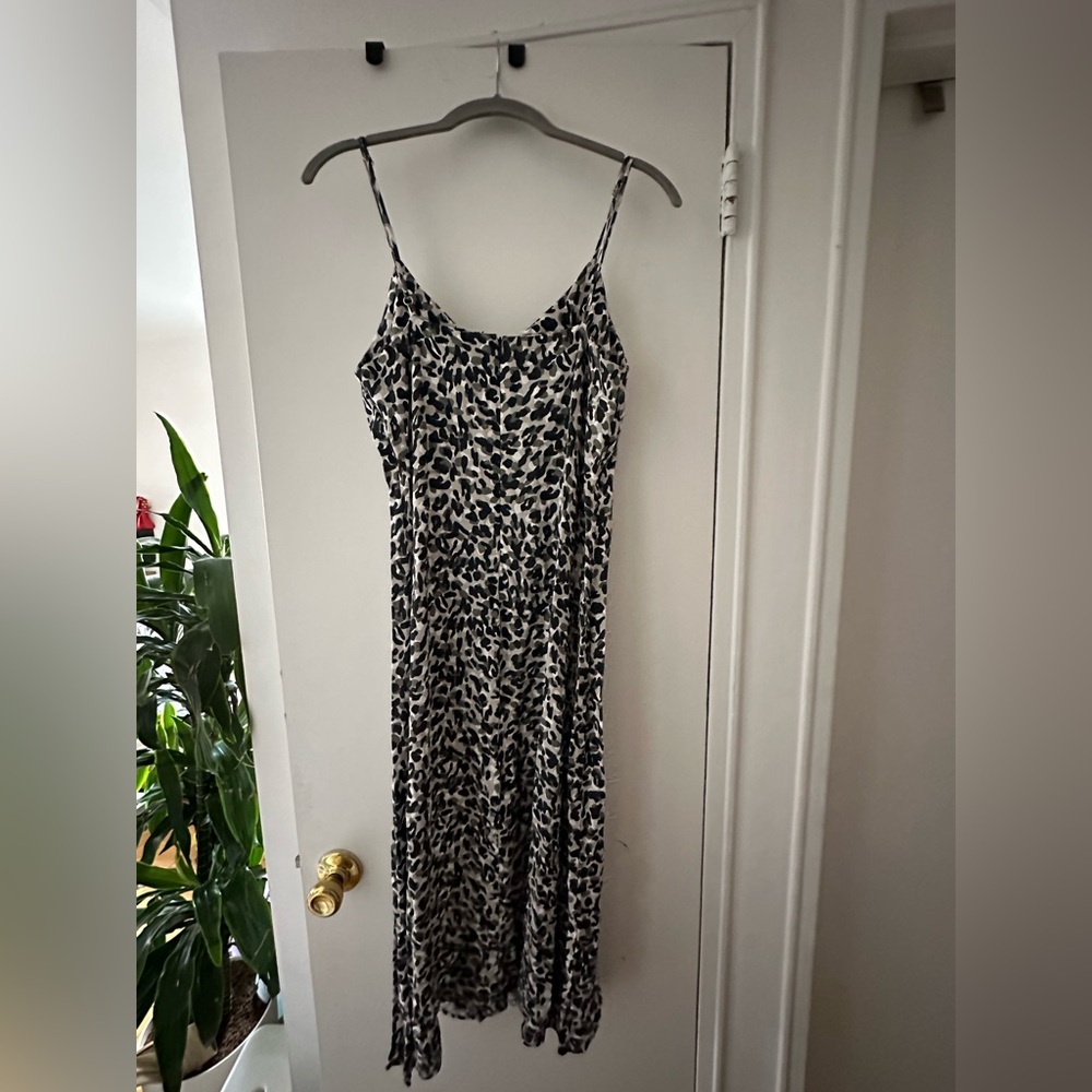 Monrow New dress green print